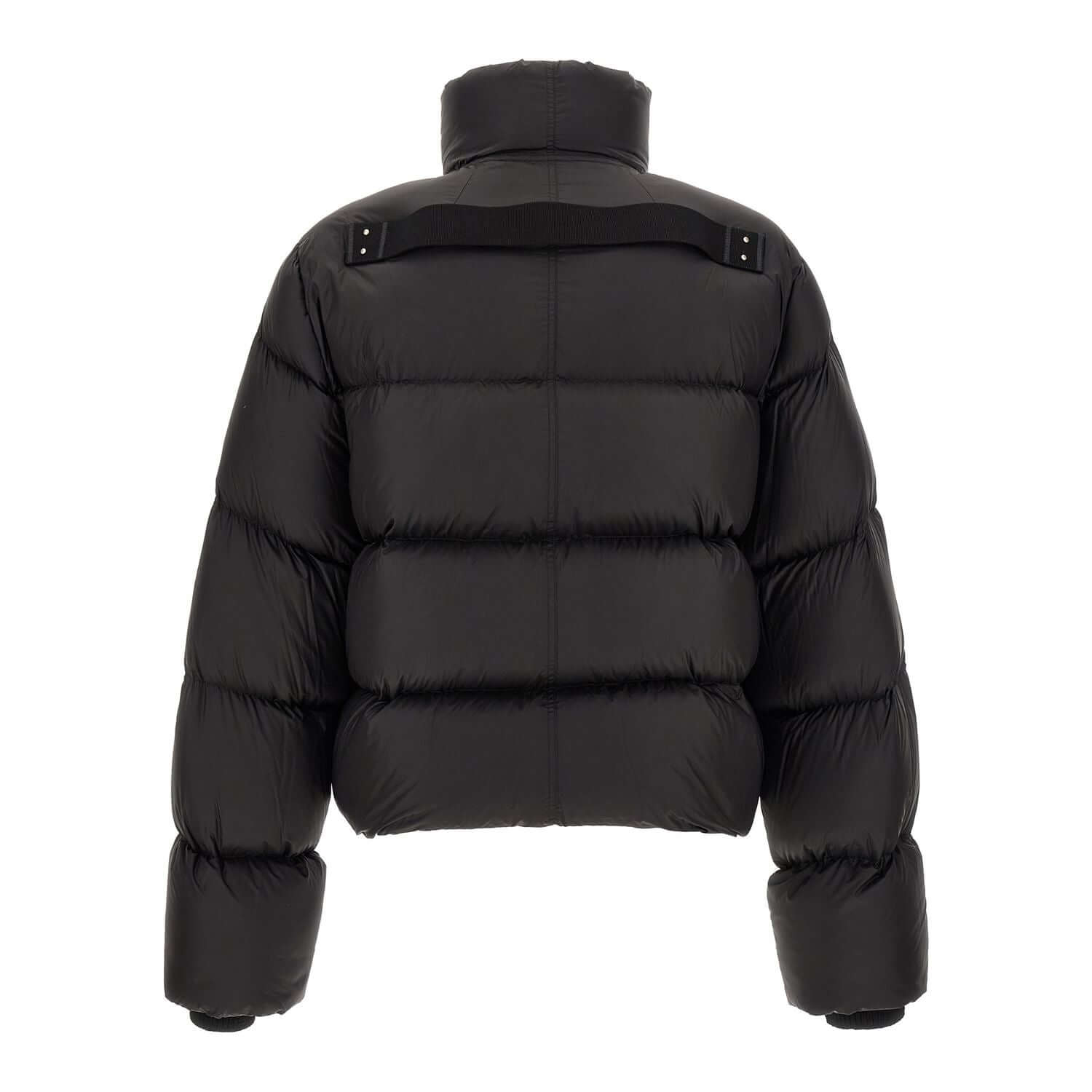 Rick Owens Black Nylon Full-Length Jacket