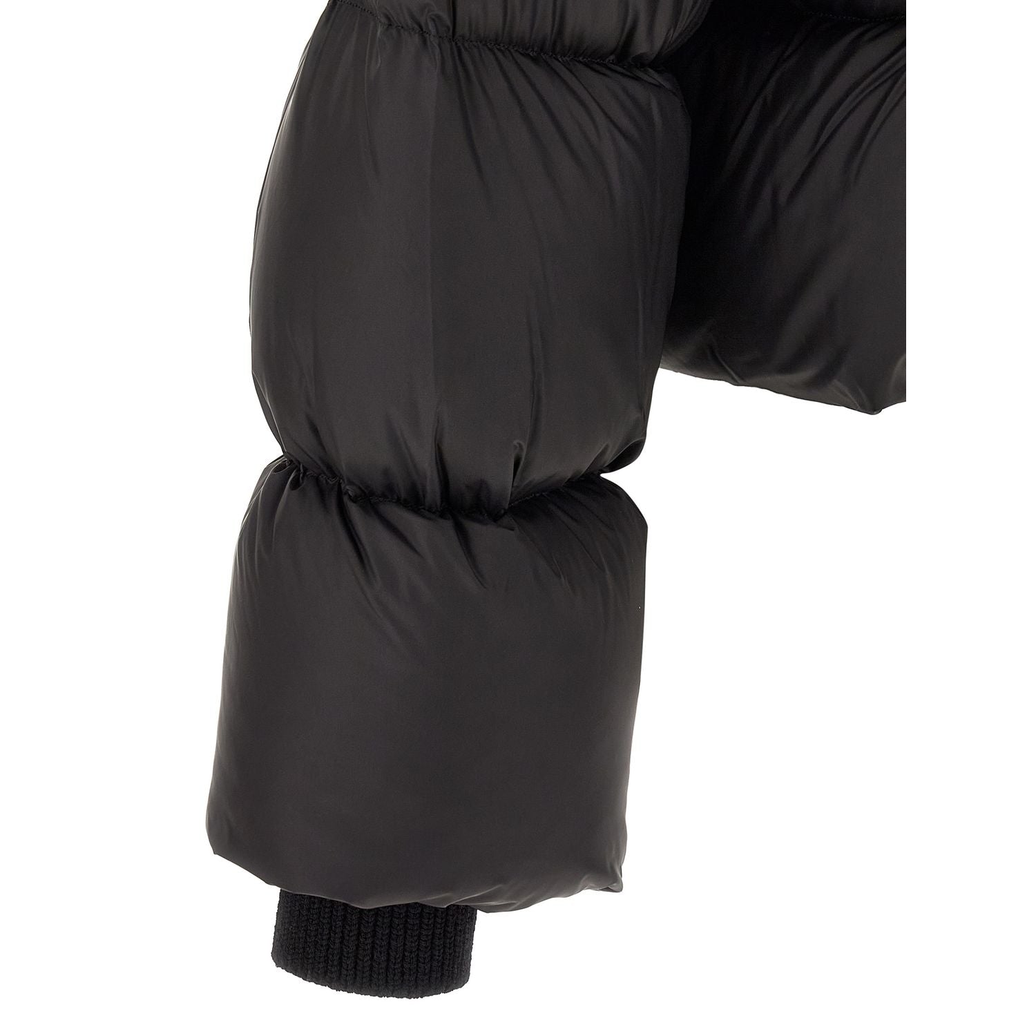 Rick Owens Black Nylon Full-Length Jacket