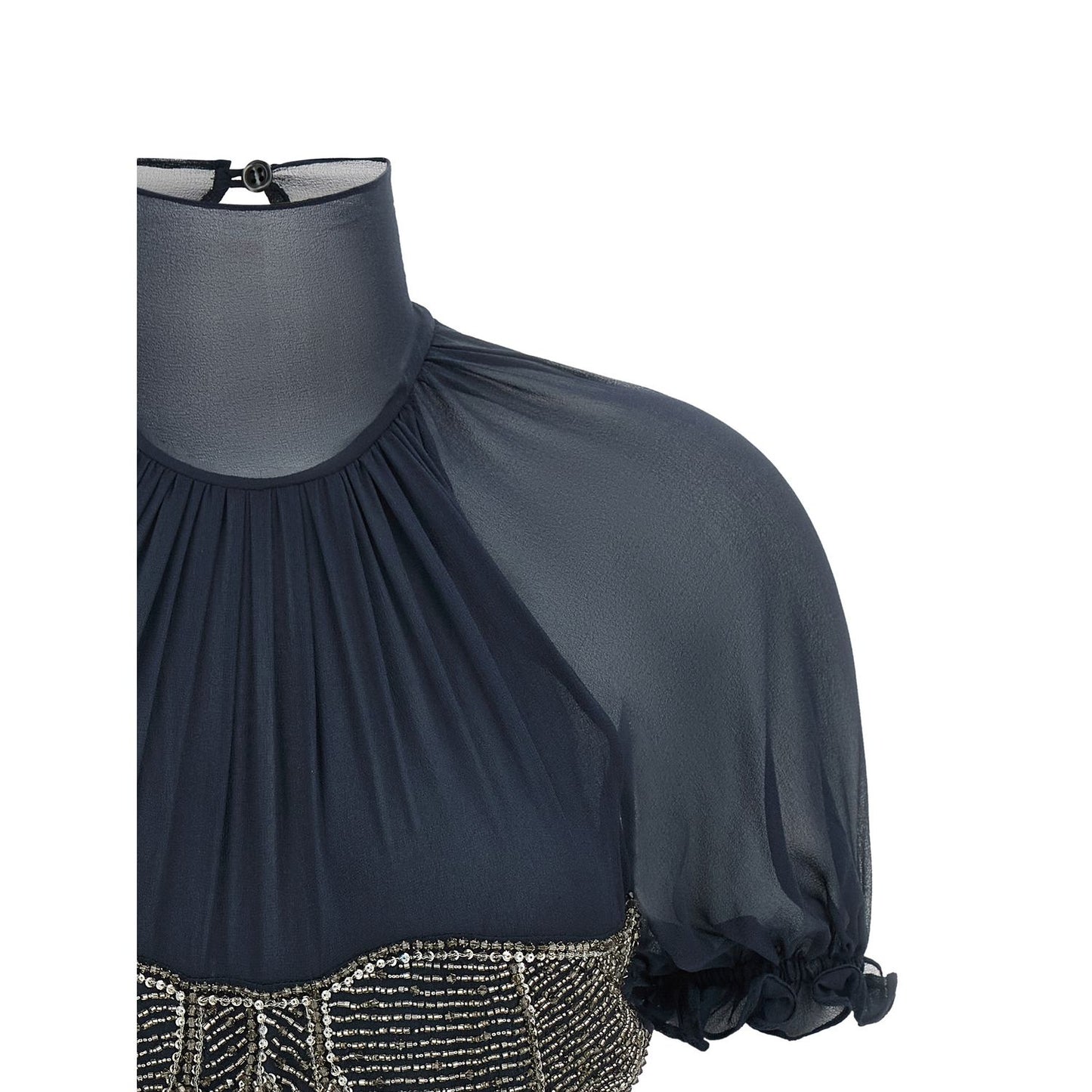 The Attico Blue Silk Tank Tops