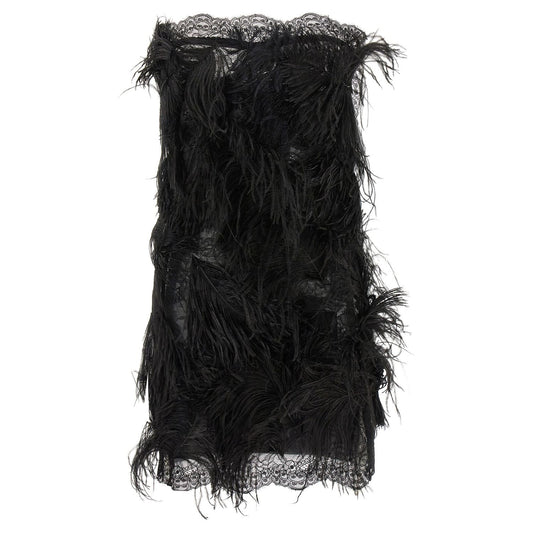 The Attico Black Polyamide Short Dress