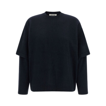 Darkpark Blue Merino Wool Cardigan