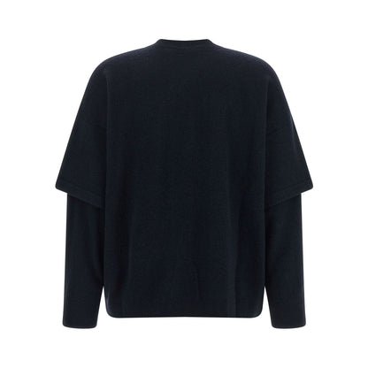 Darkpark Blue Merino Wool Cardigan