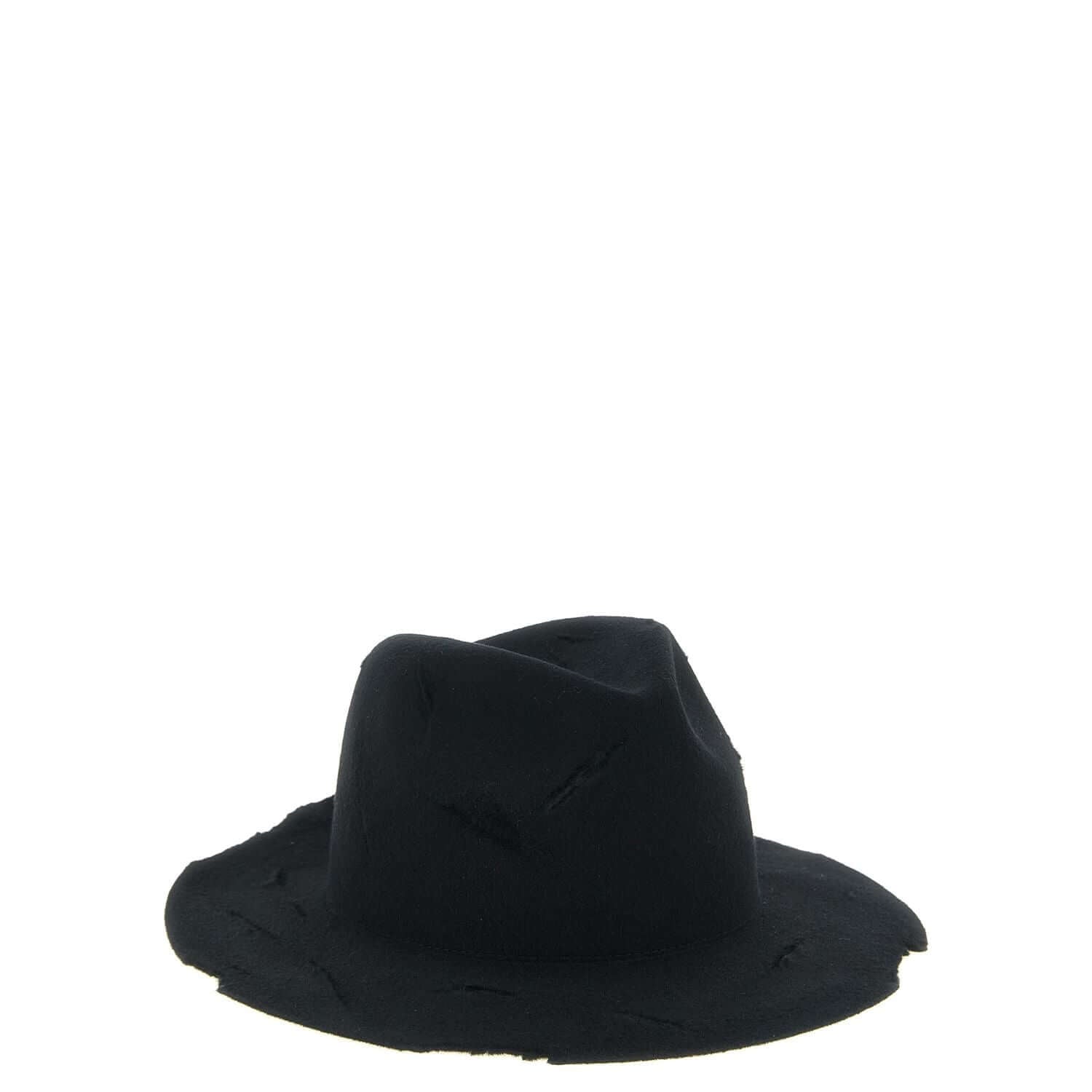 Yohji Yamamoto Black Wool Fedora