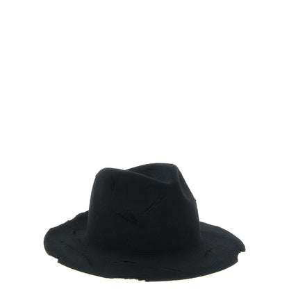 Yohji Yamamoto Black Wool Fedora