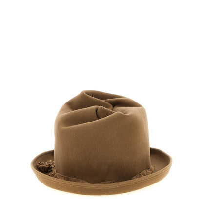 Yohji Yamamoto Beige Wool Fedora