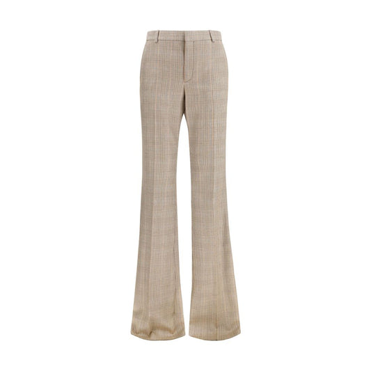 Saint Laurent Beige Wool Oves Aries Flared Pants