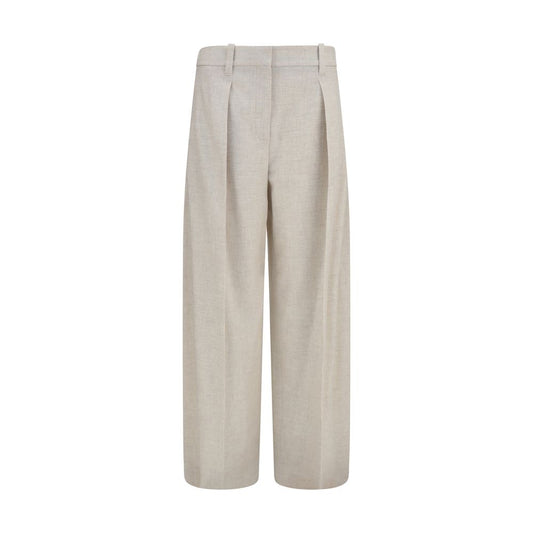 Brunello Cucinelli Beige Wool Oves Aries Dress Pants