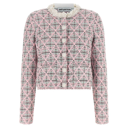 Self-Portrait Multicolor Cotton Cardigan