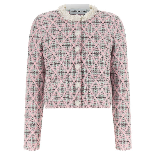Self-Portrait Multicolor Cotton Cardigan
