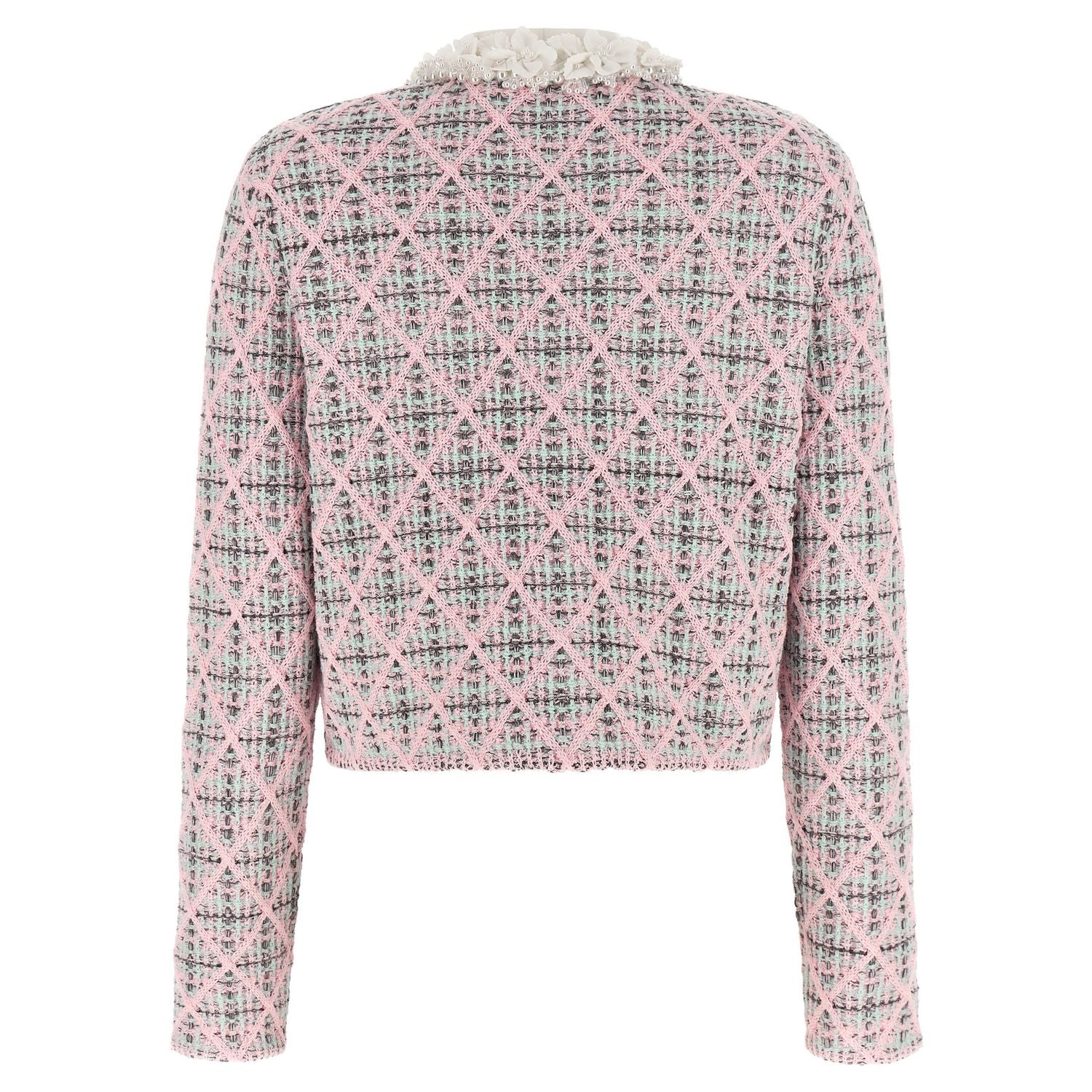 Self-Portrait Multicolor Cotton Cardigan