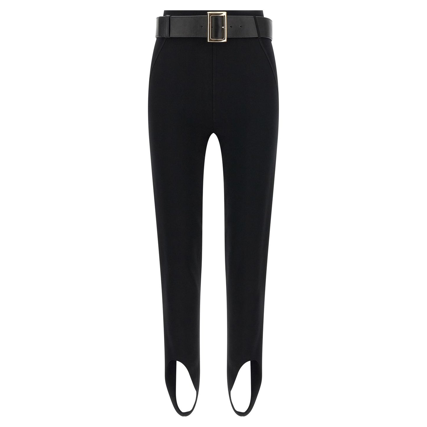 Self-Portrait Black Viscose Leggings