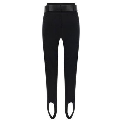 Self-Portrait Black Viscose Leggings