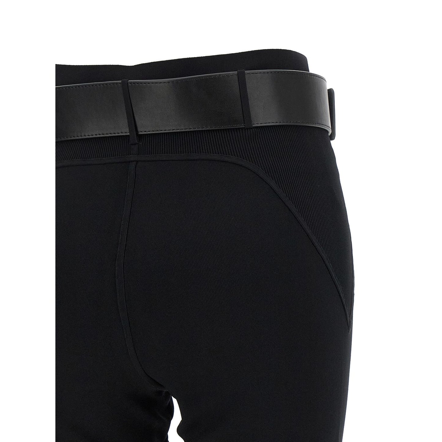 Self-Portrait Black Viscose Leggings