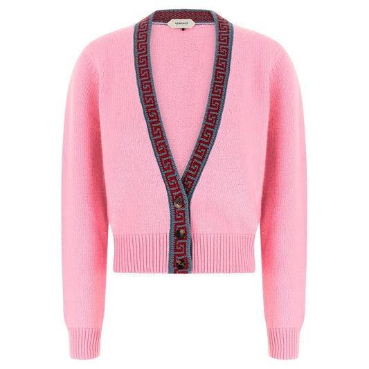 Versace Multicolor Virgin Wool Cardigan