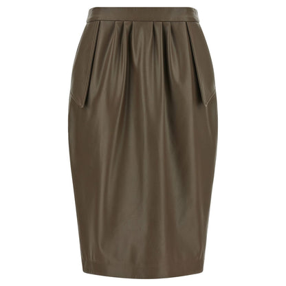 Stella McCartney Brown Polyester Midi Skirt
