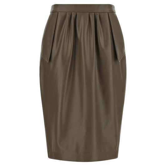Stella McCartney Brown Polyester Midi Skirt