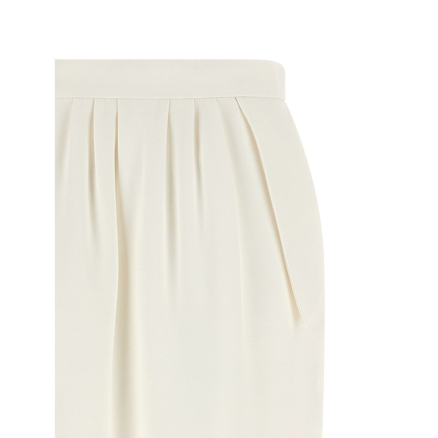 Stella McCartney White Polyester Midi Skirt