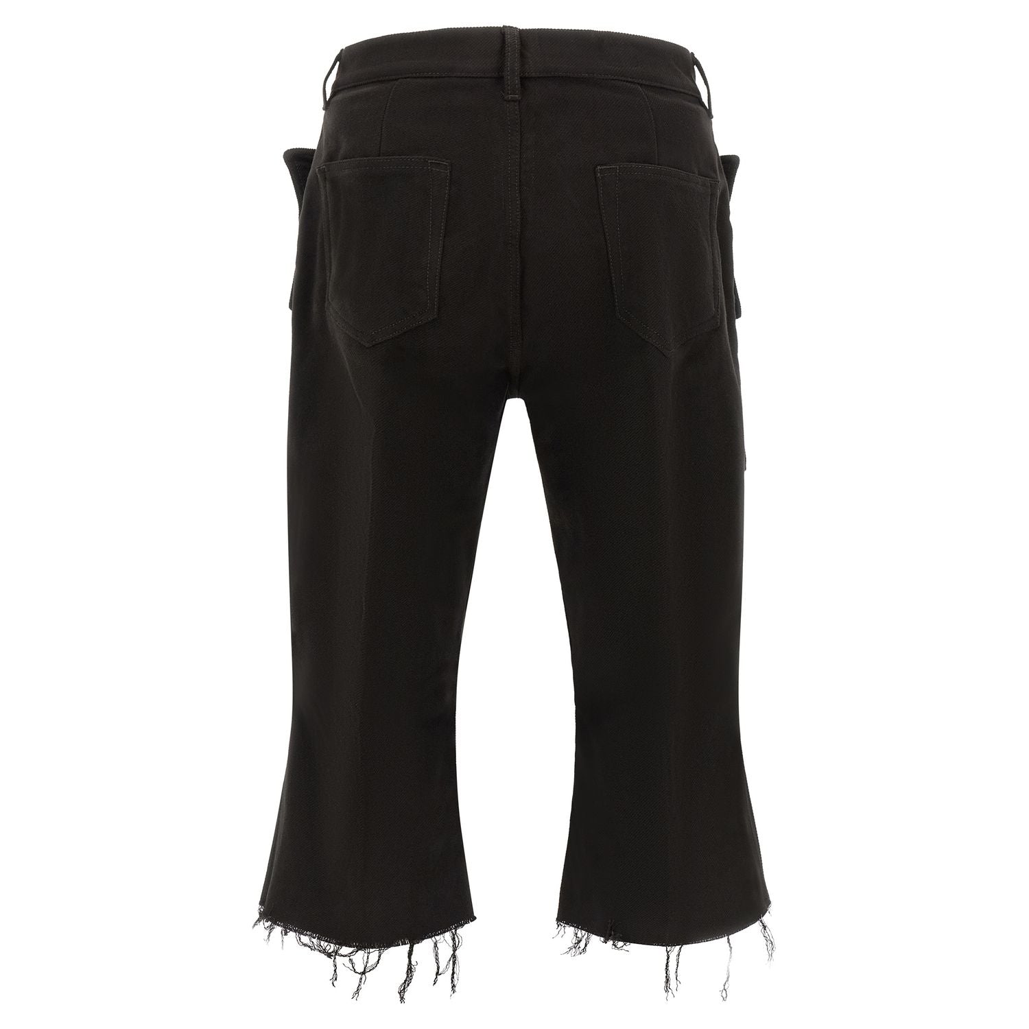 Rick Owens Black Cotton Cargo Pants