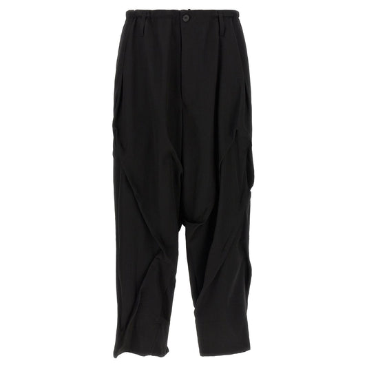 Yohji Yamamoto Black Wool Casual Pants