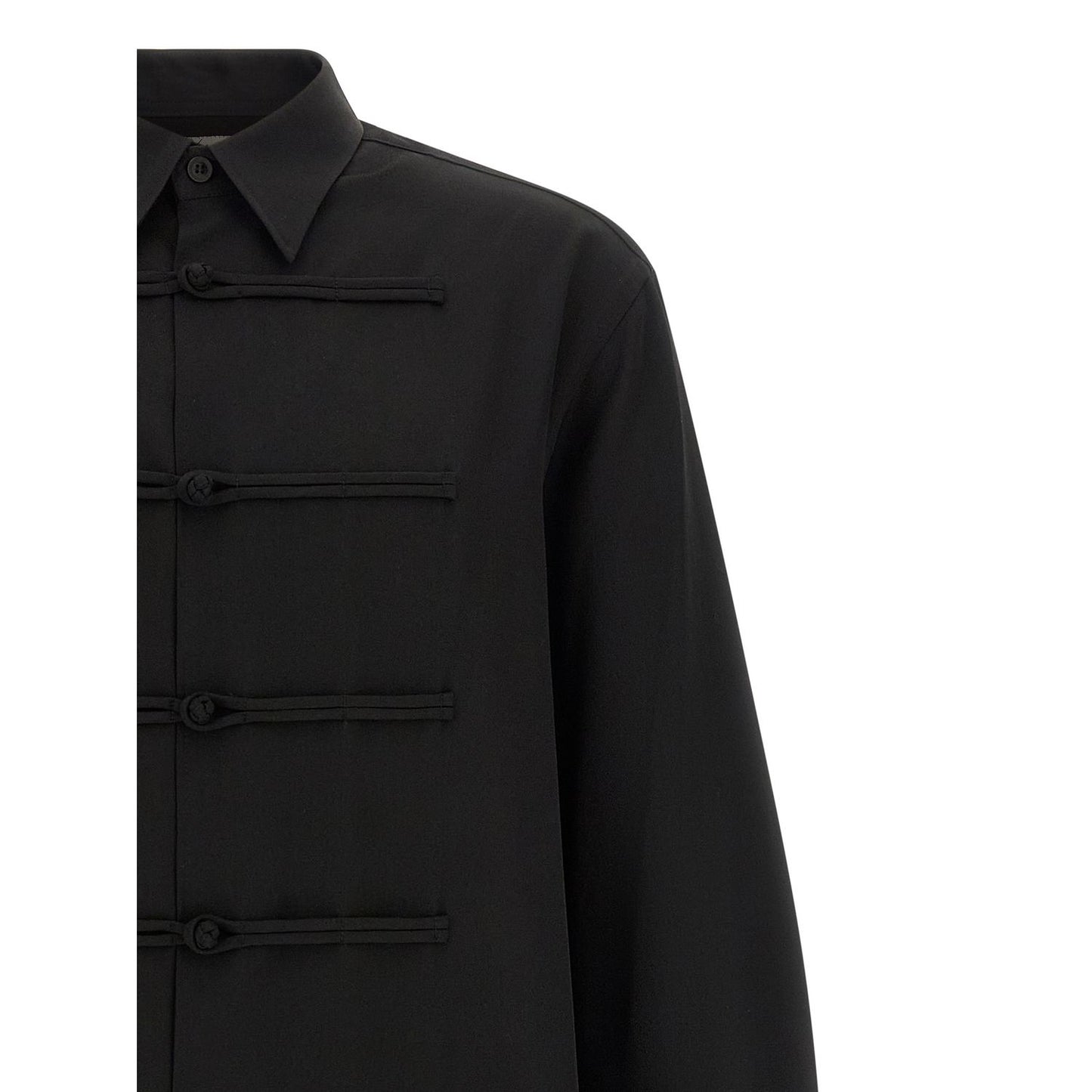 Yohji Yamamoto Black Wool Blouse