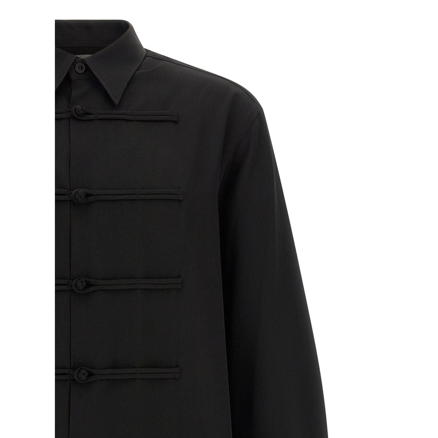 Yohji Yamamoto Black Wool Blouse