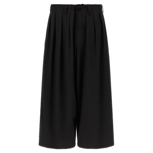 Yohji Yamamoto Black Wool Casual Pants