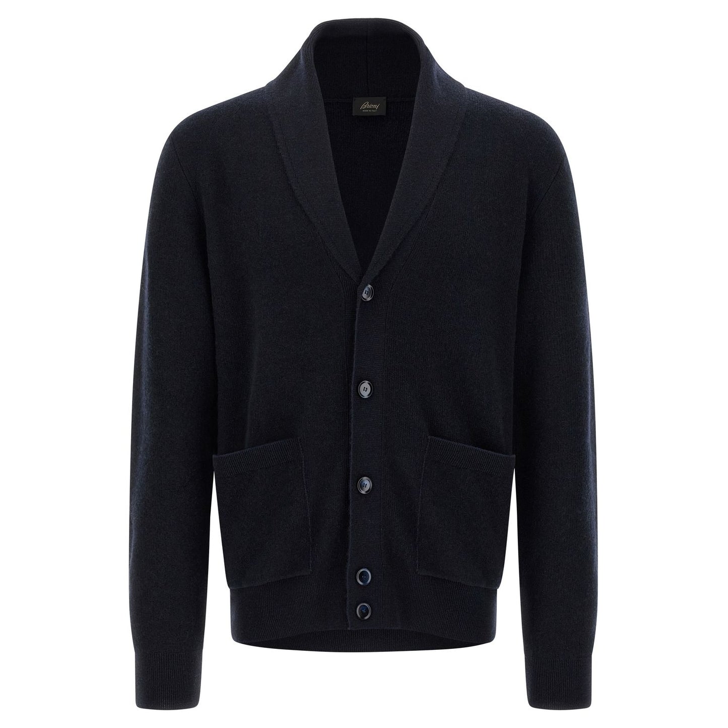 Brioni Blue Cashmere Cardigan
