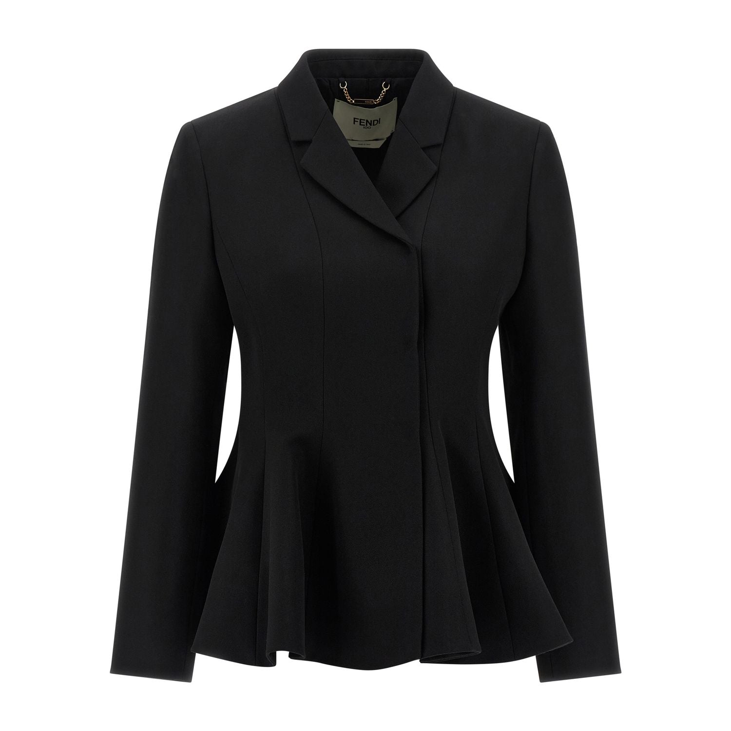 Fendi Black Virgin Wool Blazer