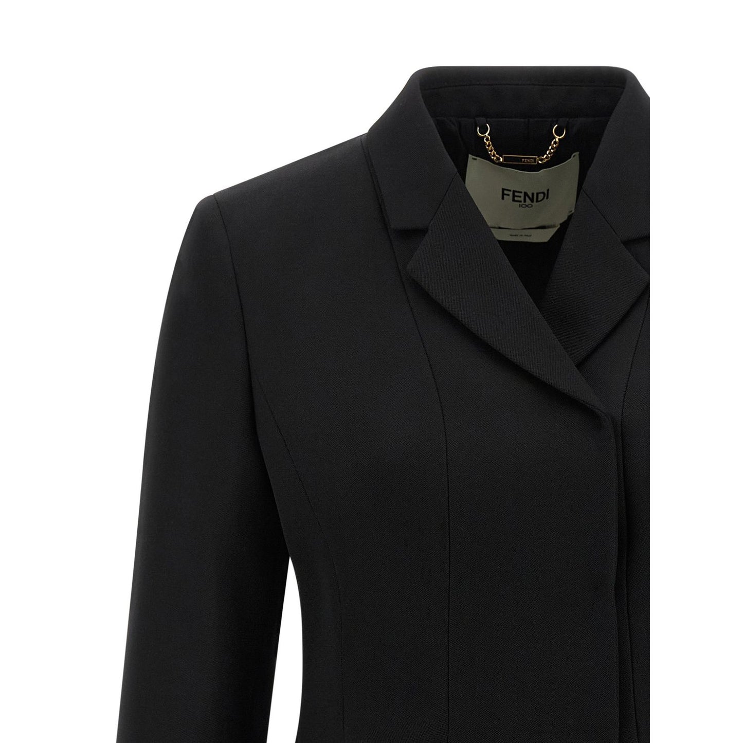 Fendi Black Virgin Wool Blazer