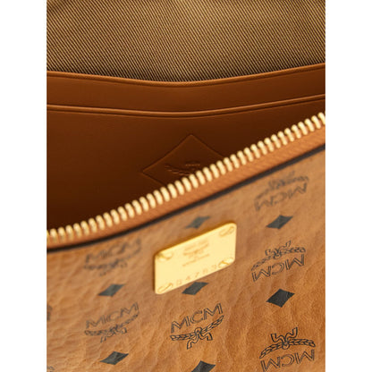MCM Brown Polyethylene Clutch Bag