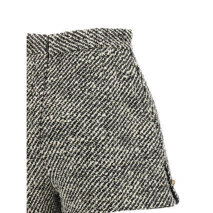 Versace Bicolor Virgin Wool Bermuda Shorts