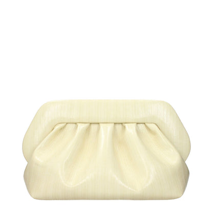 THEMOIRè Beige Leather Clutch Bag