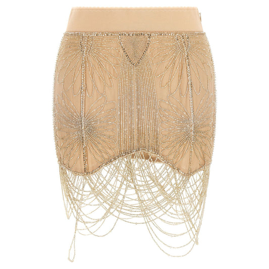 The Attico Multicolor Silk Long Skirt