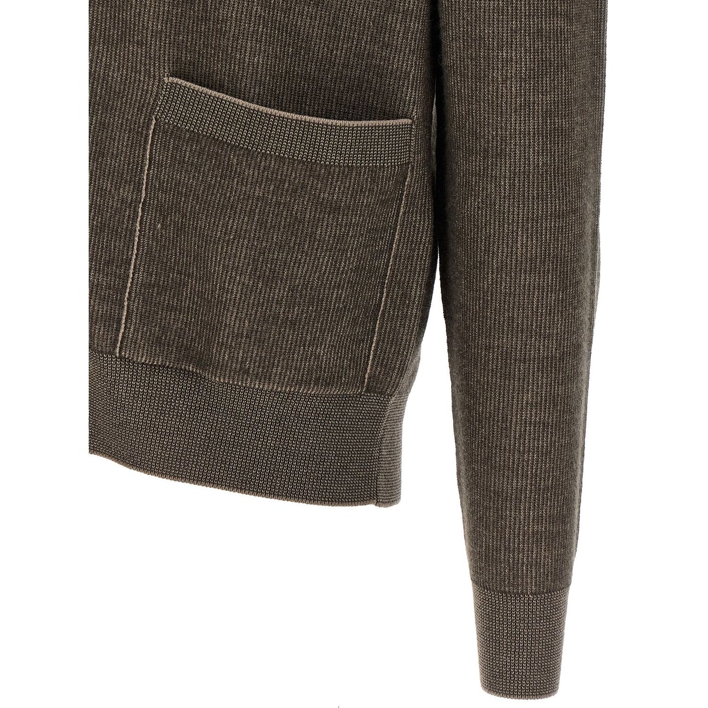 Brioni Brown Cashmere Cardigan
