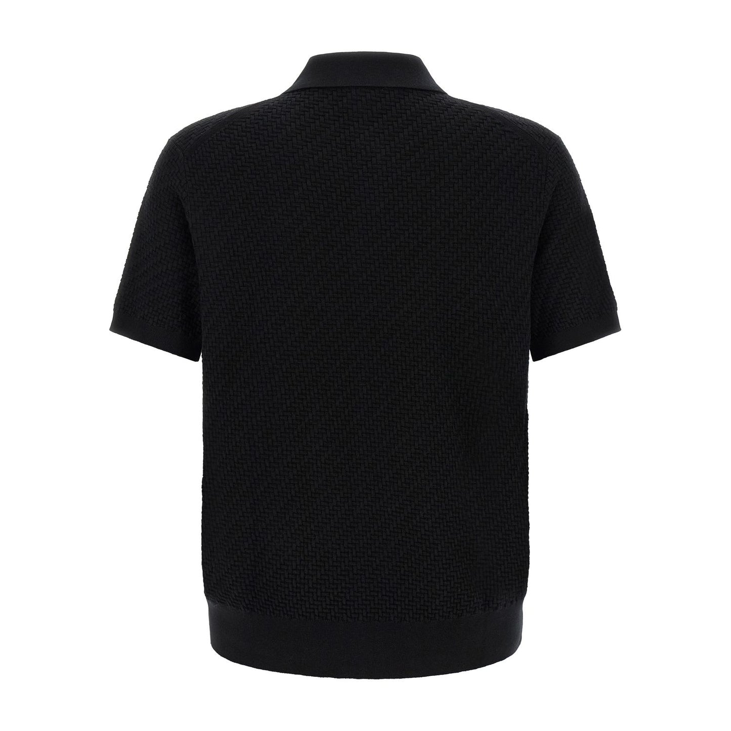Brioni Black Cotton Polo Shirt