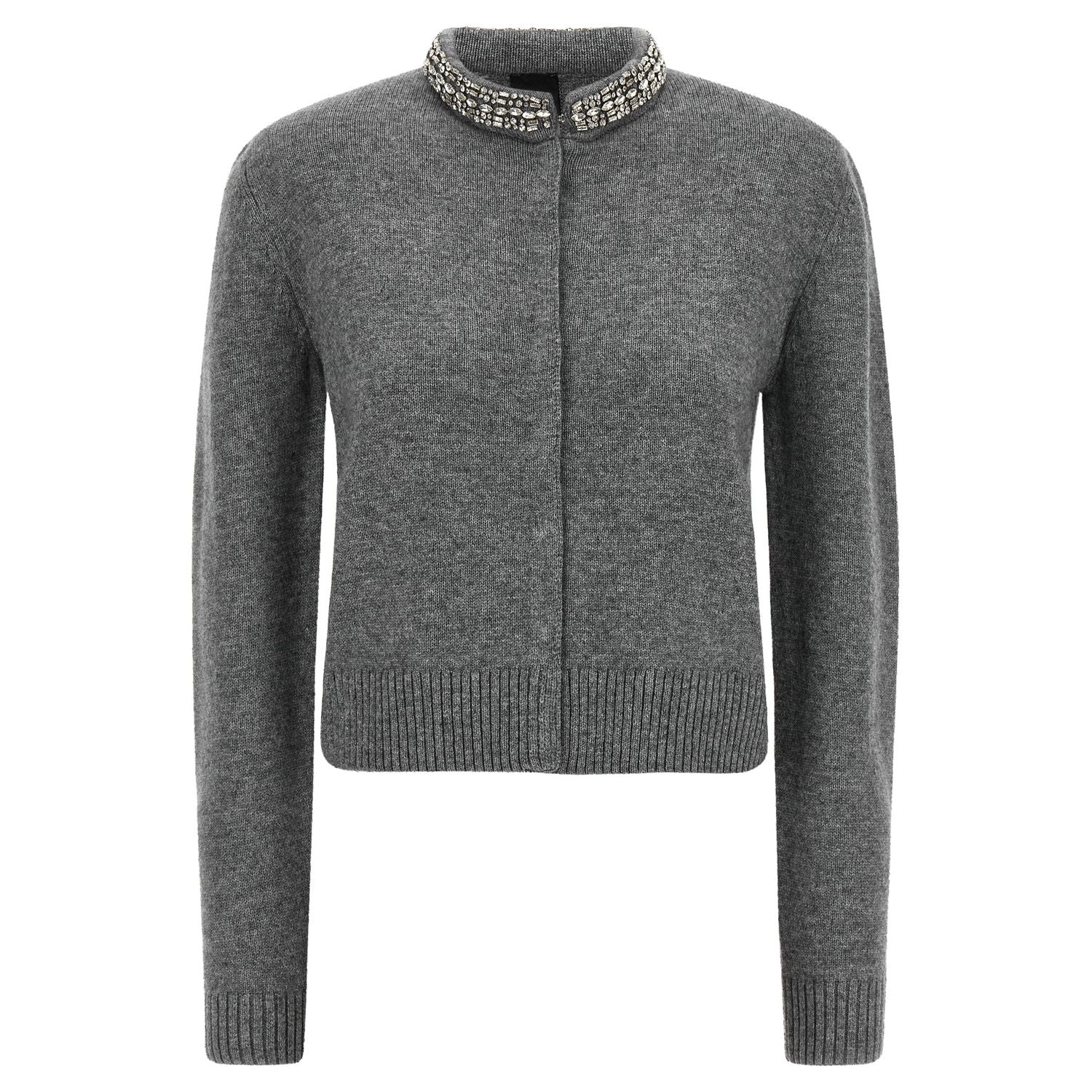 PINKO Gray Wool Cardigan