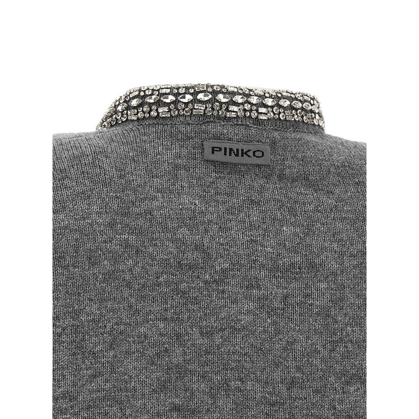 PINKO Gray Wool Cardigan