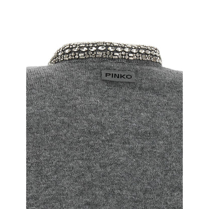 PINKO Gray Wool Cardigan
