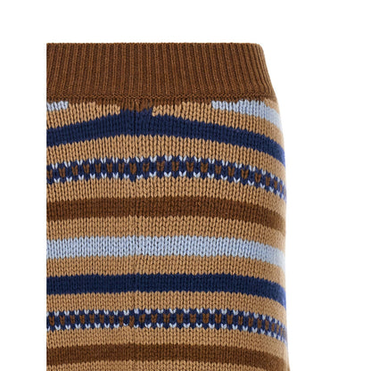 Alanui Multicolor Virgin Wool Midi Skirt