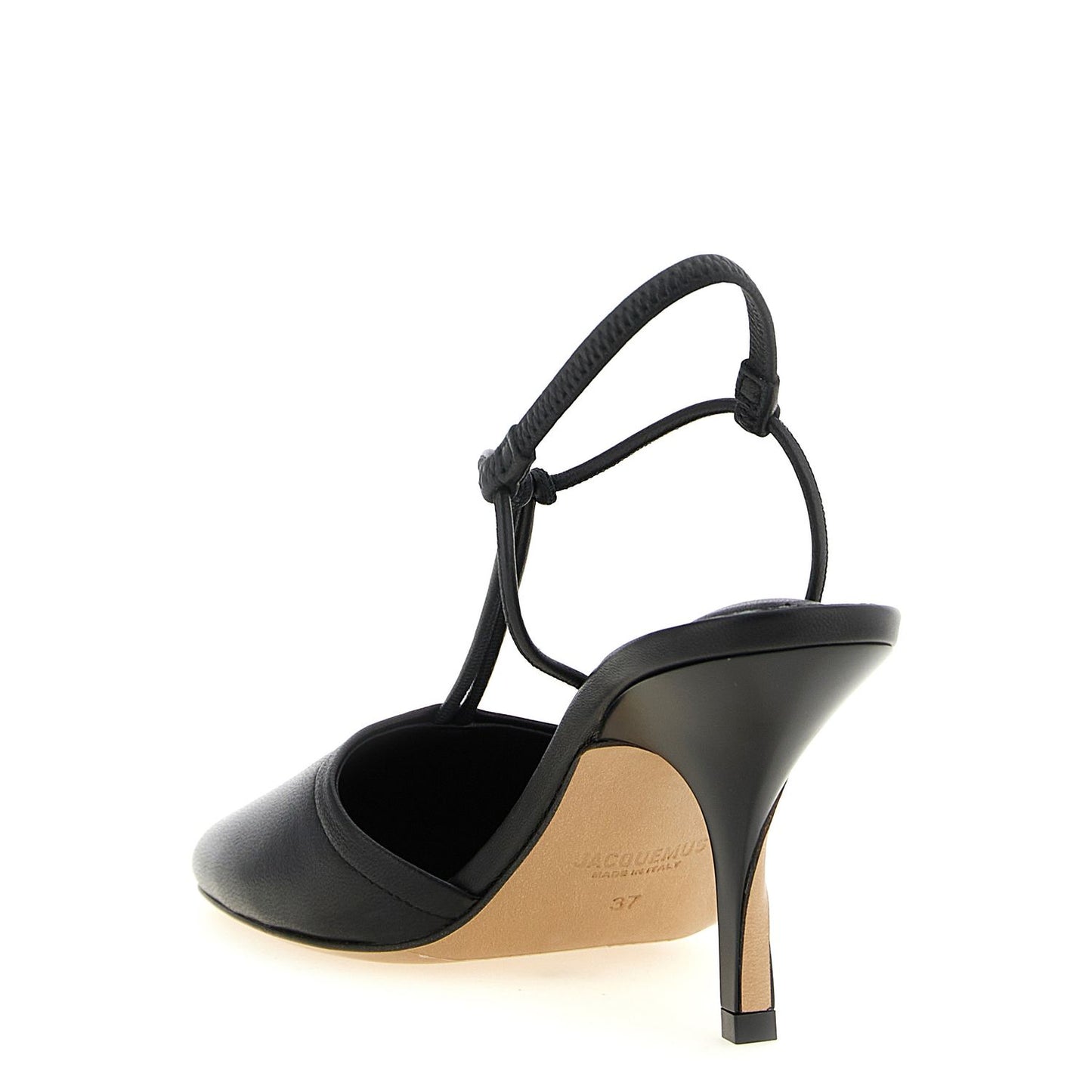 Jacquemus Black Lamb Leather High Heel Pumps