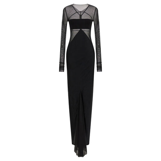 Rick Owens Black Nylon Long Dress