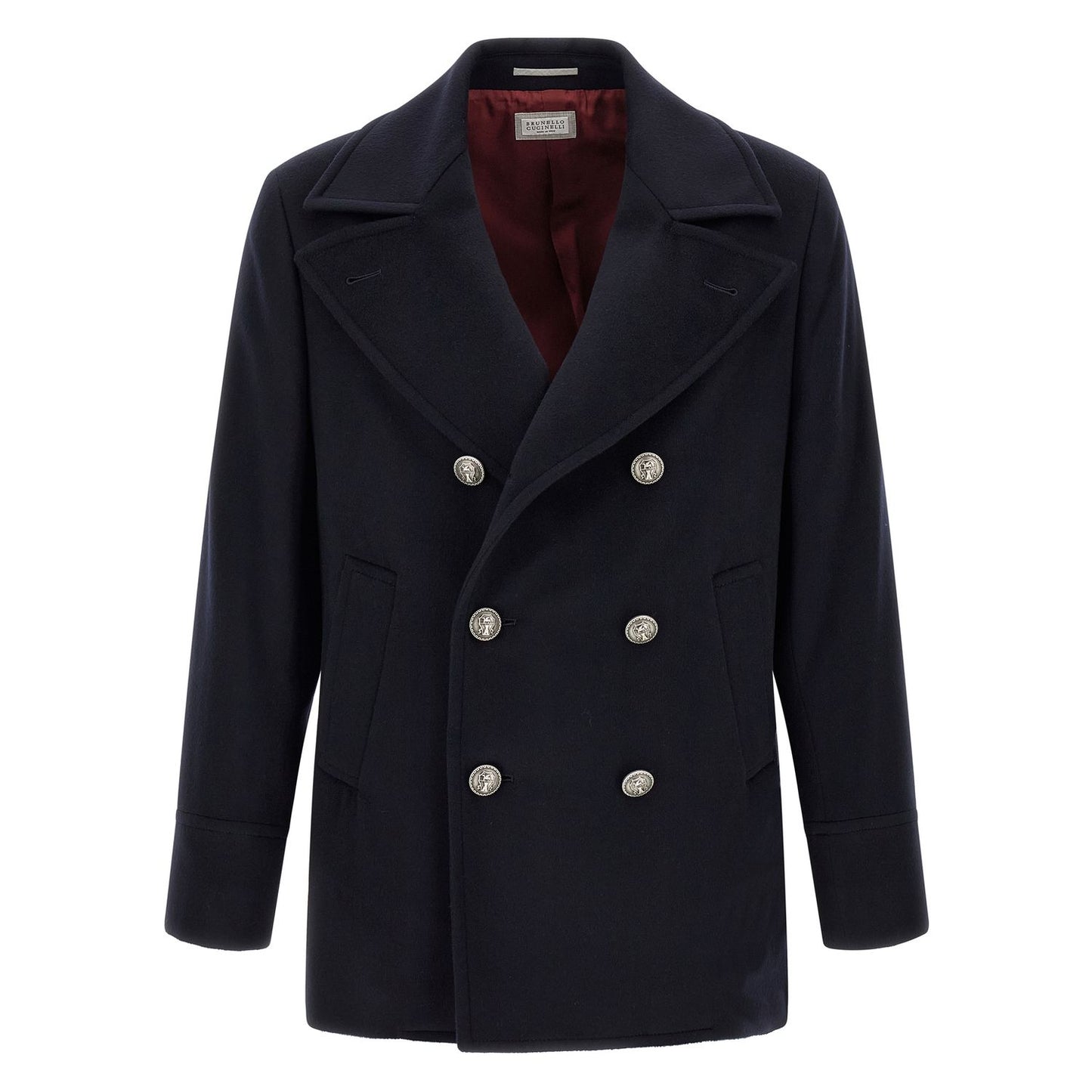 Brunello Cucinelli Blue Virgin Wool Coat