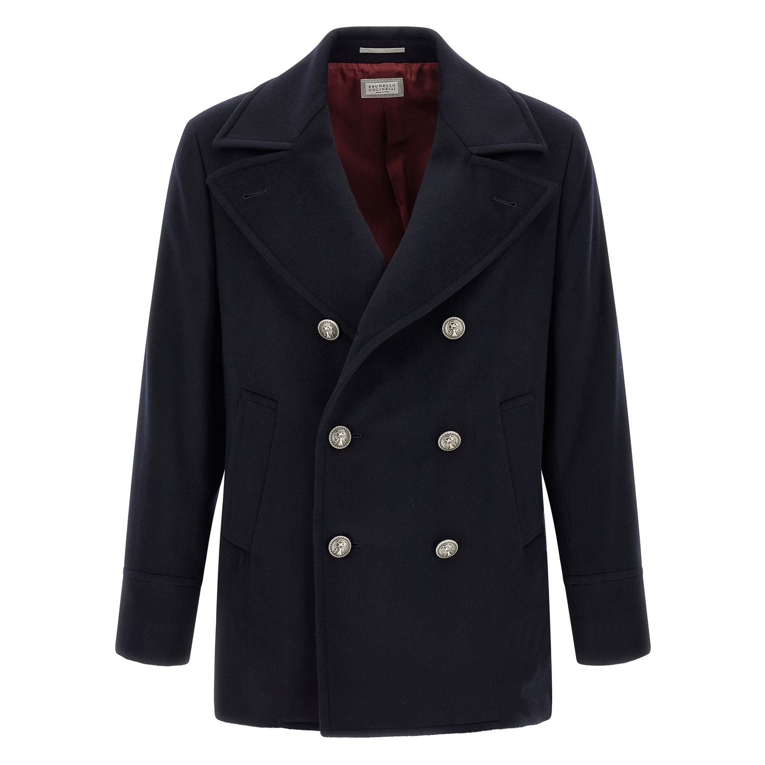 Brunello Cucinelli Blue Virgin Wool Coat