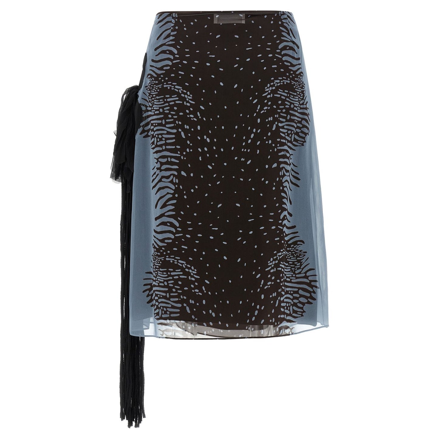 Ferragamo Multicolor Silk Midi Skirt