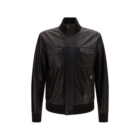 Dolce & Gabbana Brown Lamb Ovis Aries Aries Bomber
