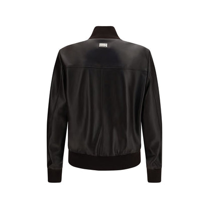 Dolce & Gabbana Brown Lamb Ovis Aries Bomber