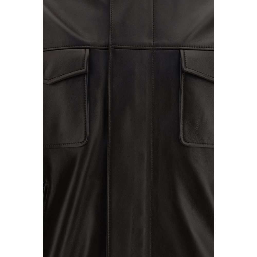 Dolce & Gabbana Brown Lamb Ovis Aries Bomber