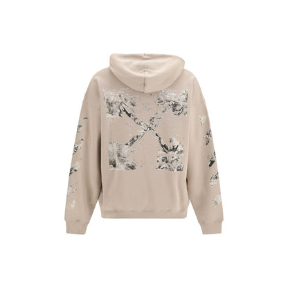 Off-White Beige Cotton Sweatshirt