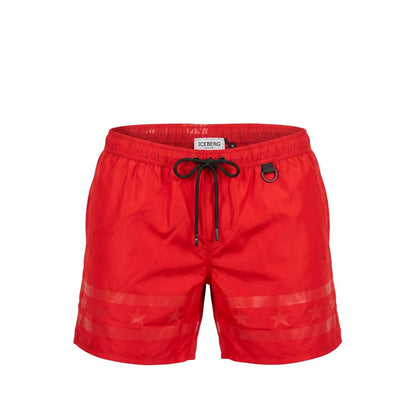 Iceberg Red Polyester Men Swim Short