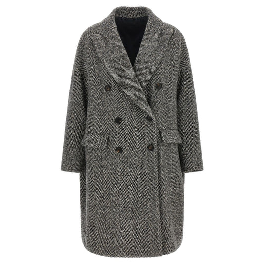 Brunello Cucinelli Gray Virgin Wool Coat